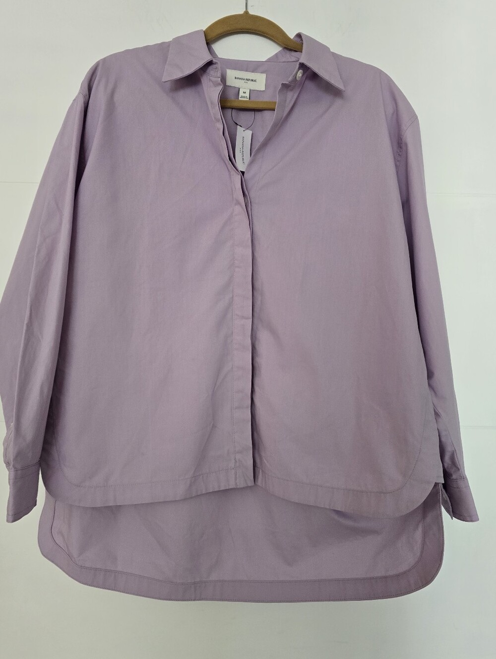 Banana Republic NWT Lilac Purple Oversized High-Low Shirt Size M